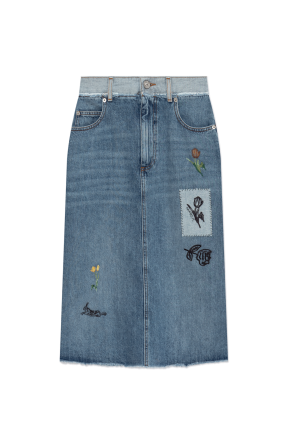 スカート Marc Jacobs Denim Cat Print Skirt Marc Jacobs Denim Cat Print Skirt